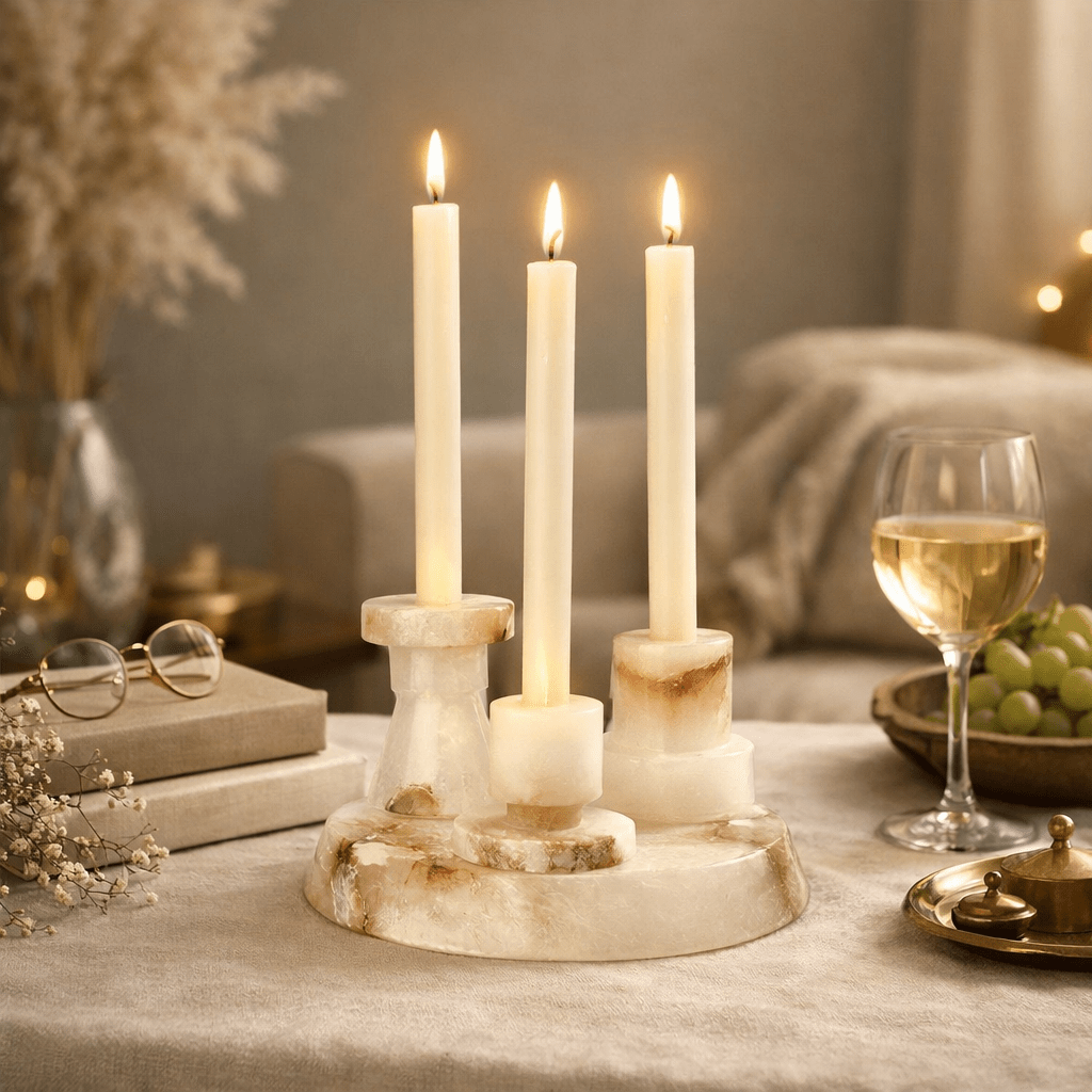 Vesperin Marble Candle Holder
