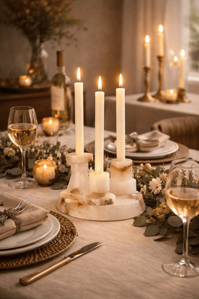 Vesperin Marble Candle Holder
