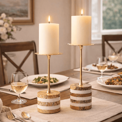 Nerinaya Marble Candle Holder