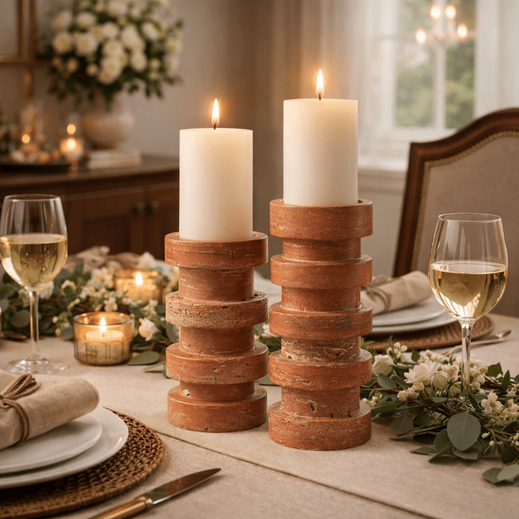 Petenena Terrace Stone Candle Holder