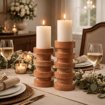 Petenena Terrace Stone Candle Holder