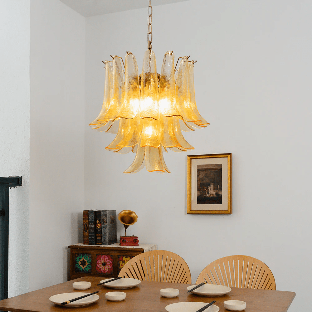 Riverora Amber Cascade Chandelier
