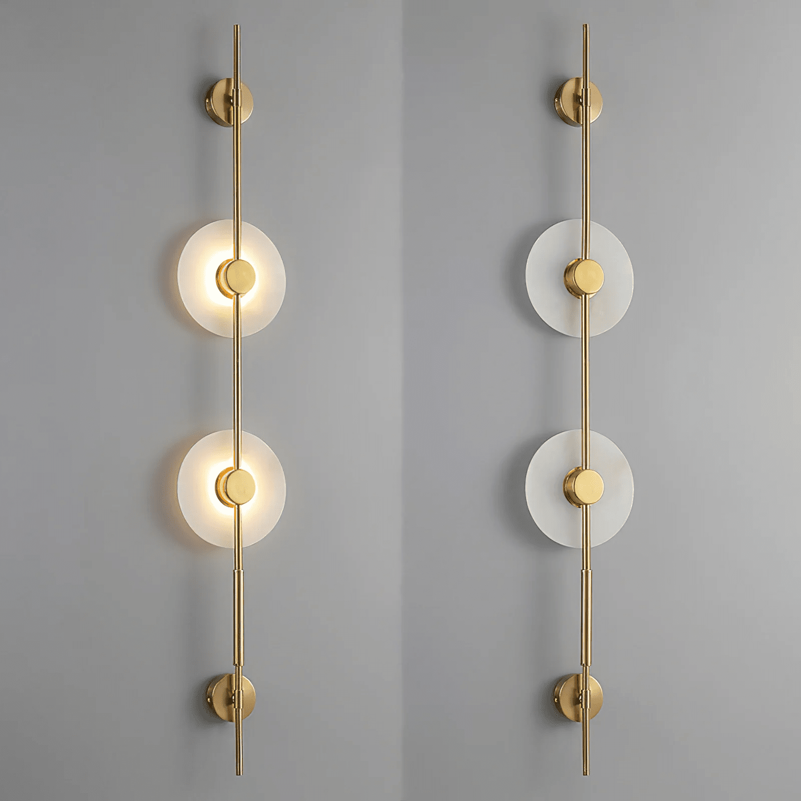Neron Alabaster Vertical Wall Sconce
