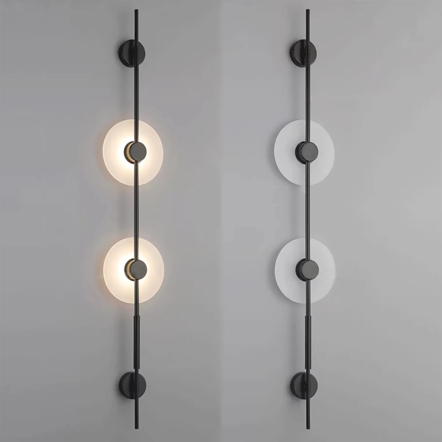 Neron Alabaster Vertical Wall Sconce
