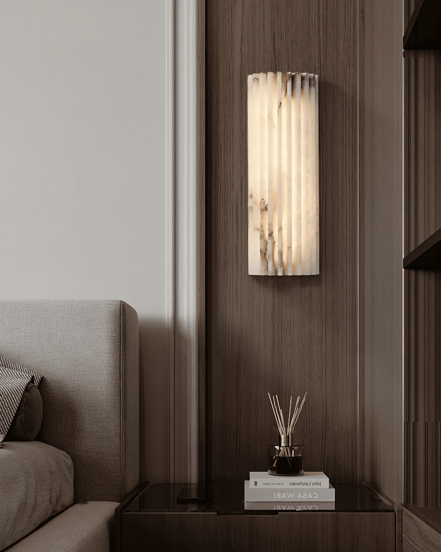 Willowfield Alabaster Indoor Wall Light