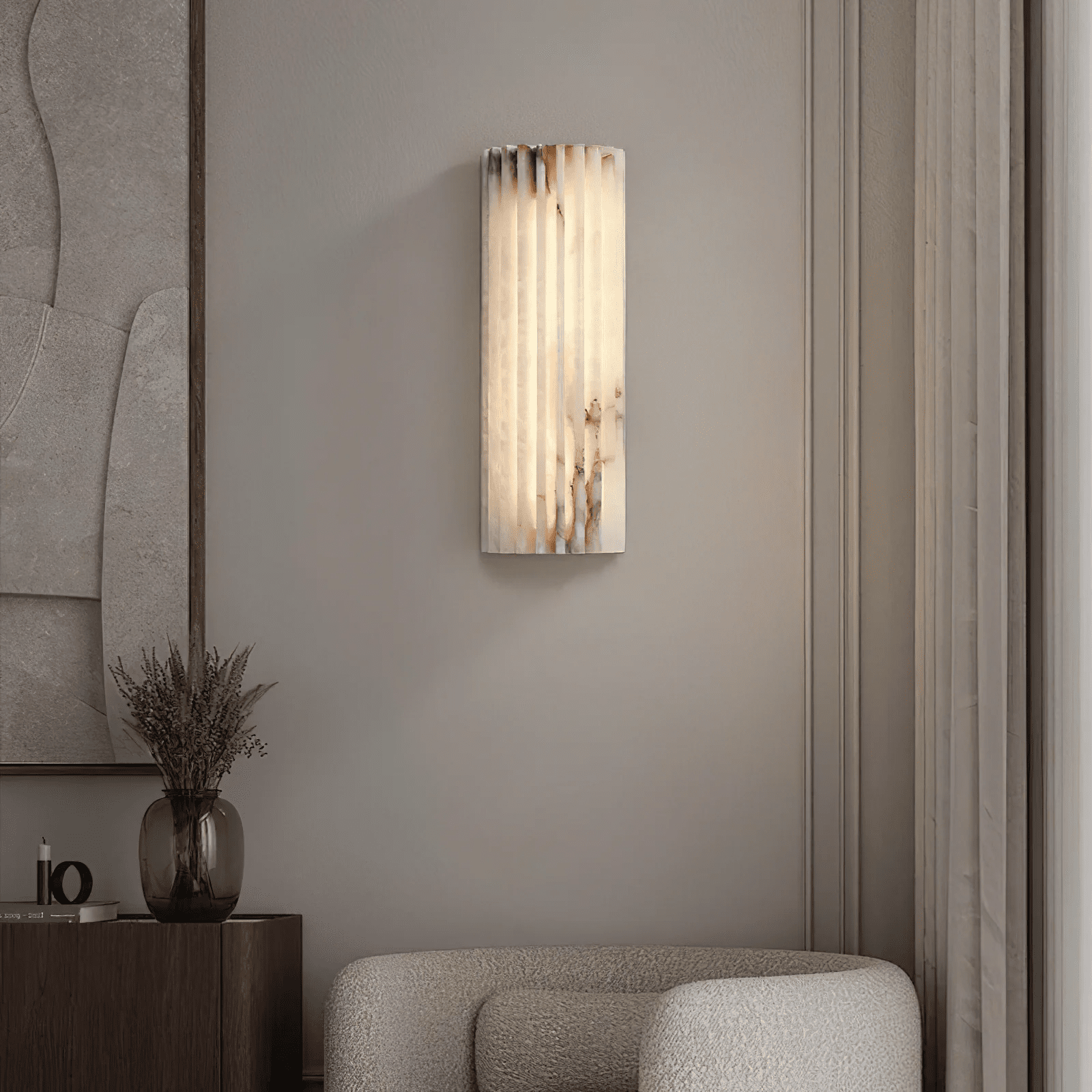 Willowfield Alabaster Indoor Wall Light