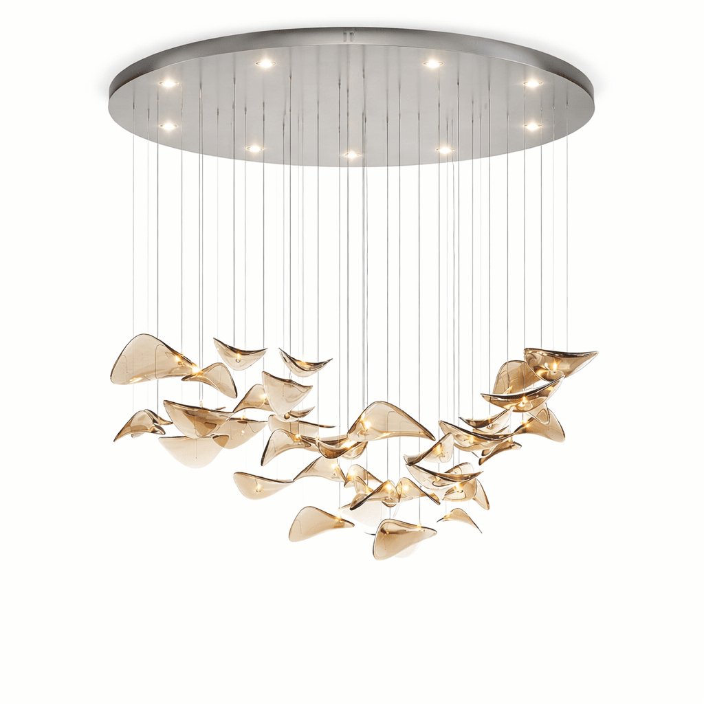 Orinthal Wave Floating Leaf Chandelier