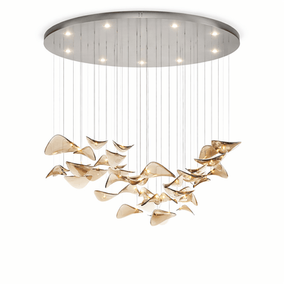Orinthal Wave Floating Leaf Chandelier