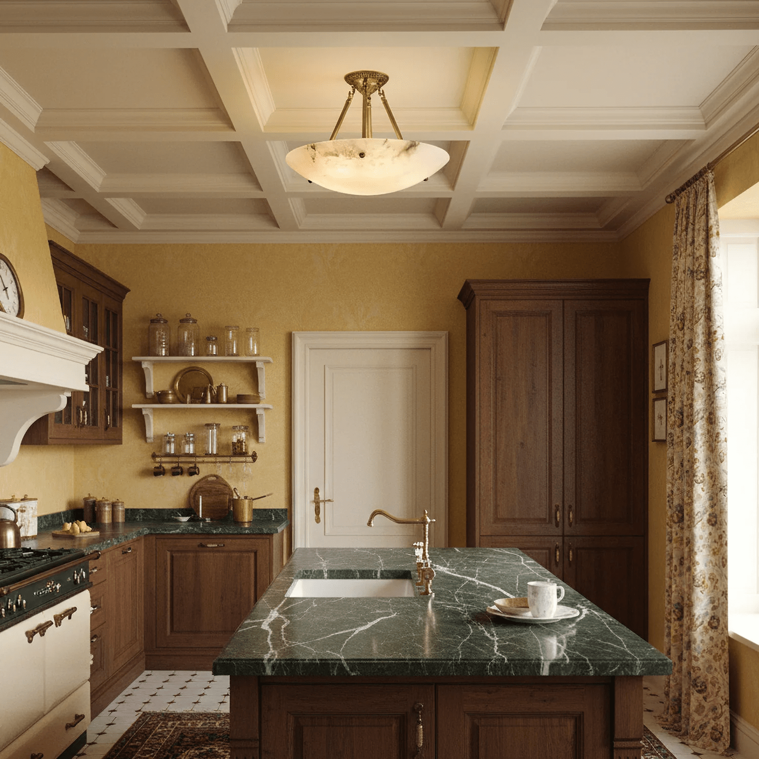 Belvarien Alabaster Ceiling Light