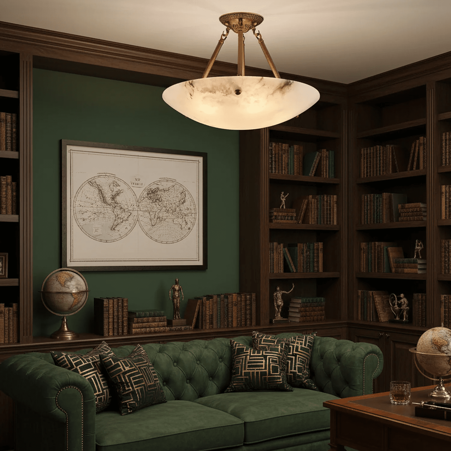 Belvarien Alabaster Ceiling Light