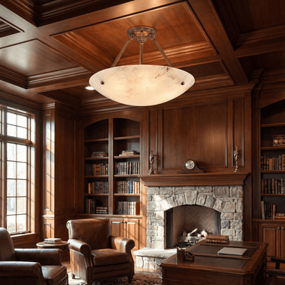 Belvarien Alabaster Ceiling Light