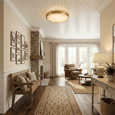 Calista Alabaster Ceiling Light