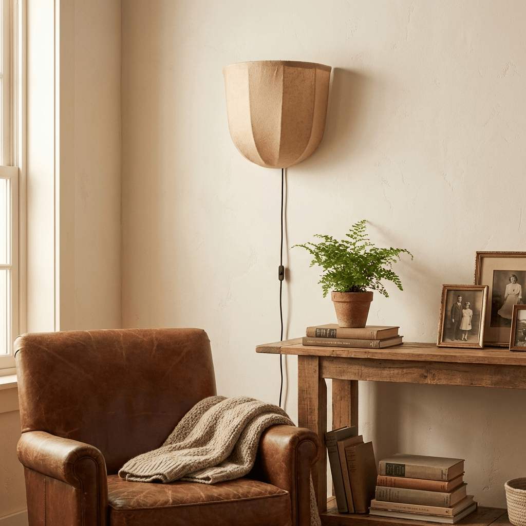 Mirienne Linen Plug-in Wall Sconce