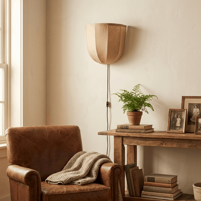 Mirienne Linen Plug-in Wall Sconce