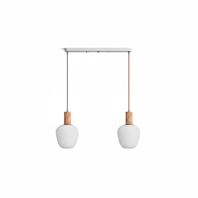 Sorelelle Grooved Opal Pendant Lamp