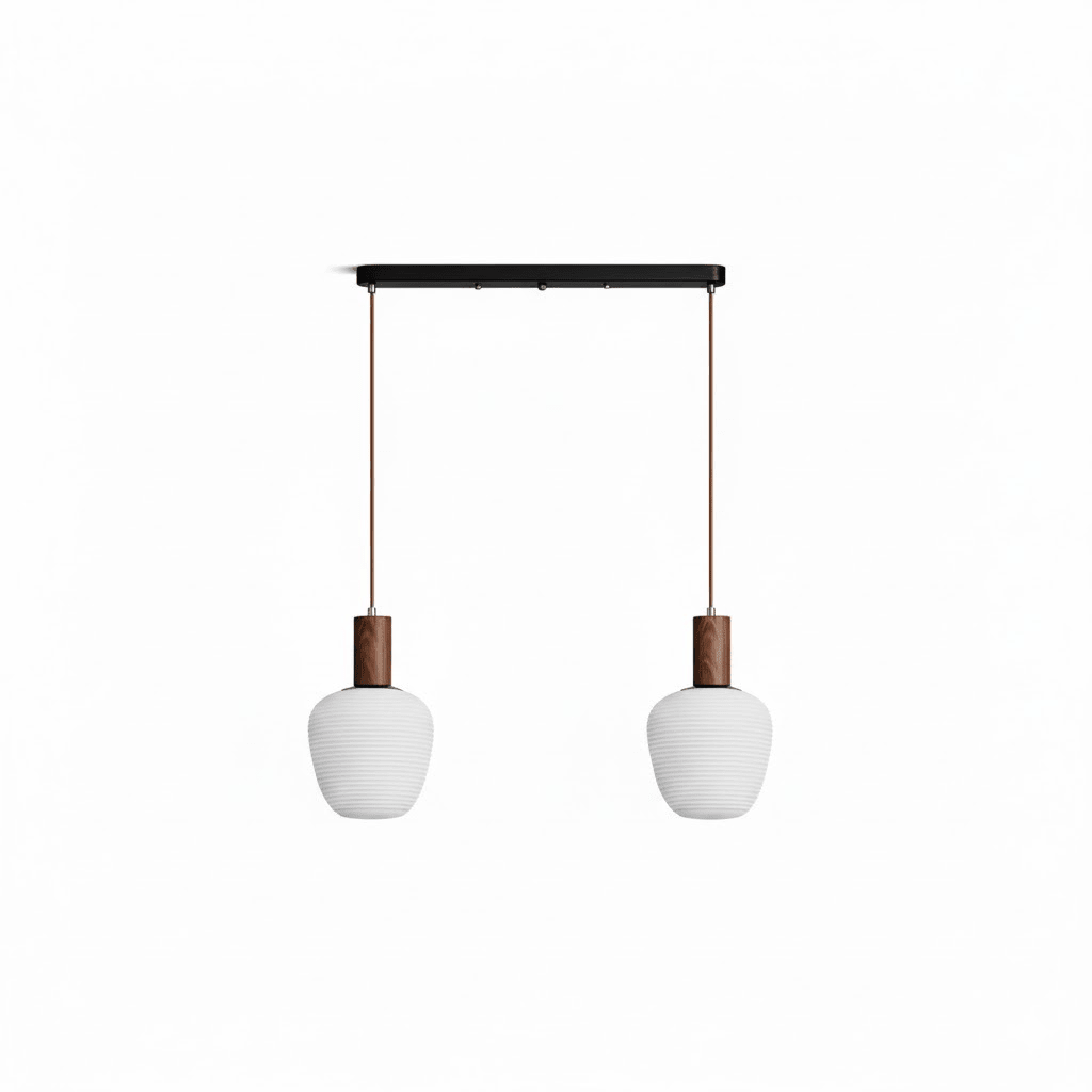 Sorelelle Grooved Opal Pendant Lamp