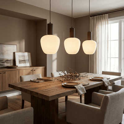 Sorelelle Grooved Opal Pendant Lamp