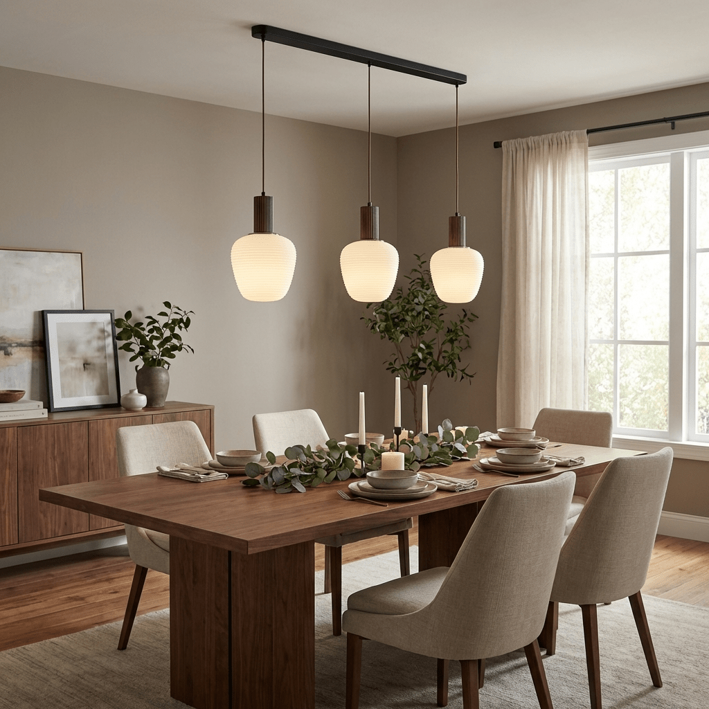 Sorelelle Grooved Opal Pendant Lamp
