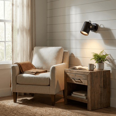 Rinenette Wood Wall Spotlight
