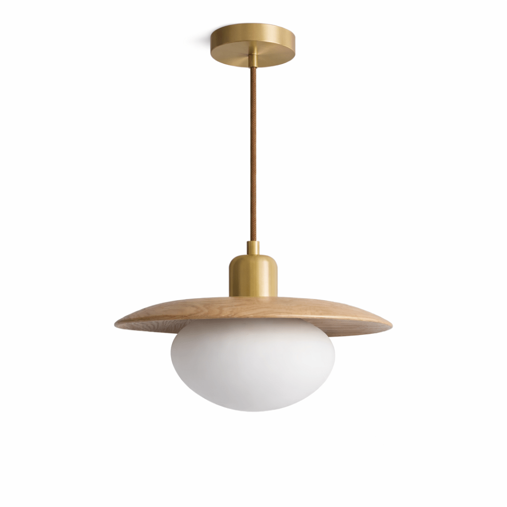 Solmere Alabaster Wood Pendant Lamp