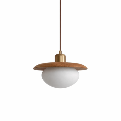 Solmere Alabaster Wood Pendant Lamp