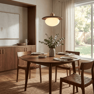 Solmere Alabaster Wood Pendant Lamp