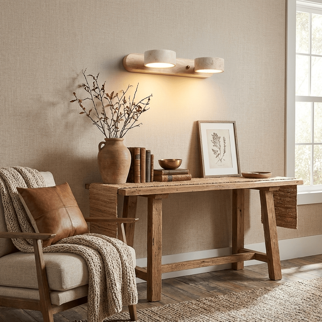 Neramere Travertine Duo Indoor Wall Light