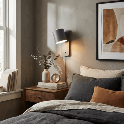 Ravenford Rotatable Cylinder Plug In Indoor Wall Light