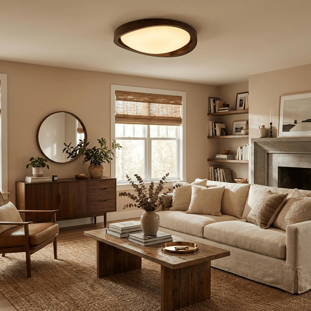 Fairborne Curved Edge Flush Mount Ceiling Light