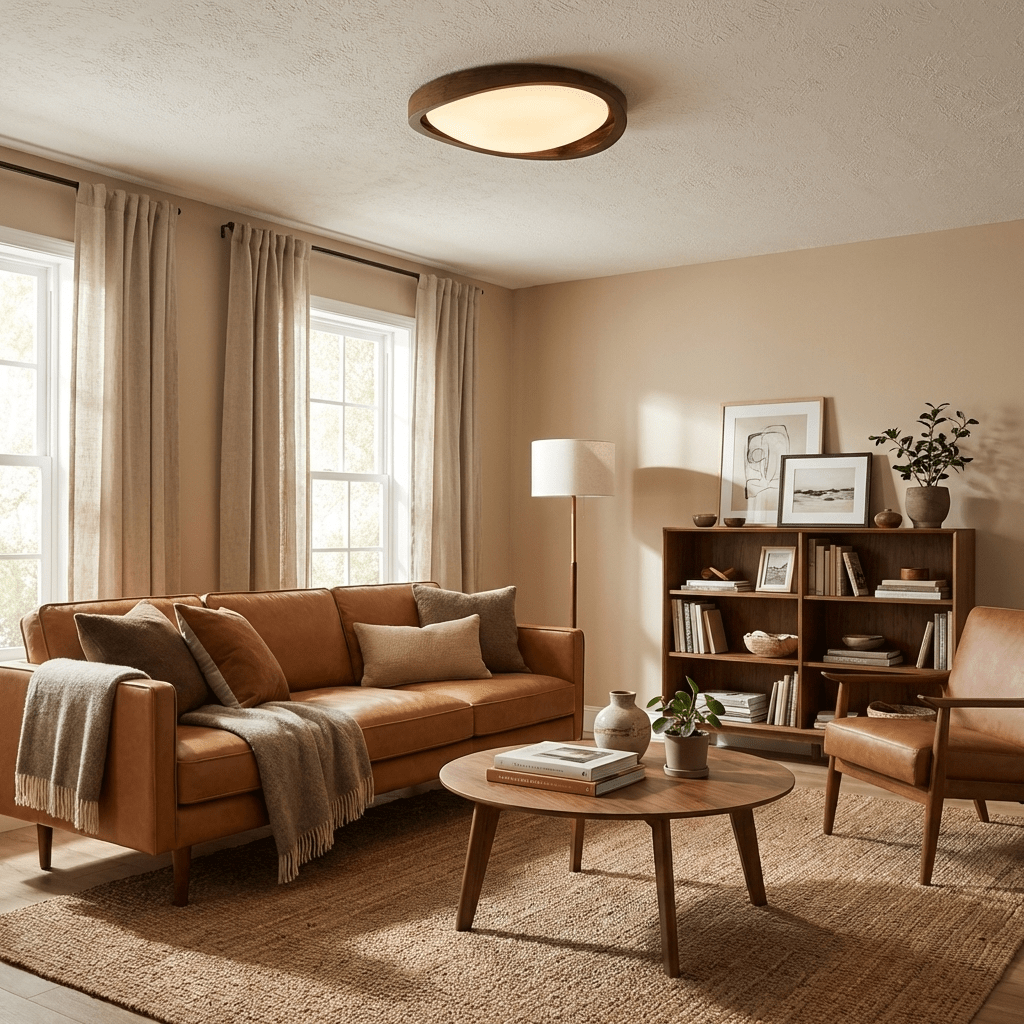 Fairborne Curved Edge Flush Mount Ceiling Light