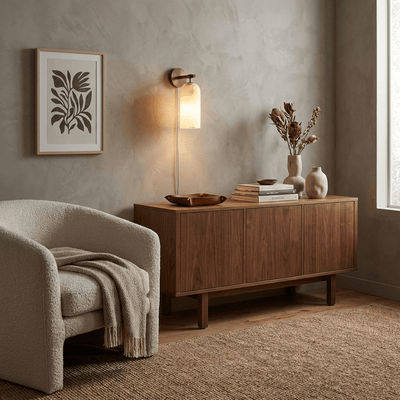 Everwell Pillar Alabaster Plug In Indoor Wall Light