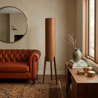 Selmont Terra Ink Column Floor Lamp
