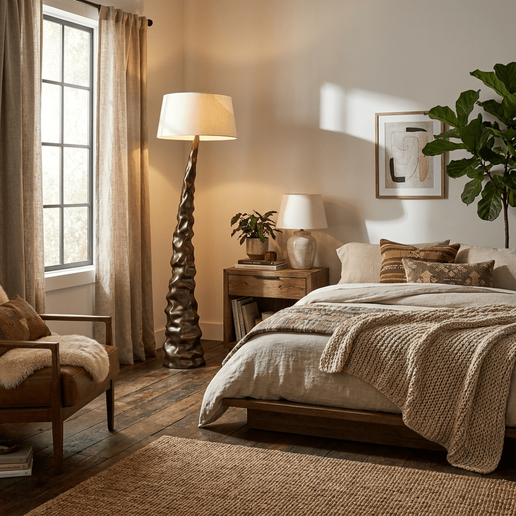 Maelcaris Sculpted Peak Floor Lamp