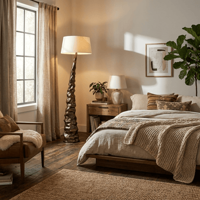 Maelcaris Sculpted Peak Floor Lamp
