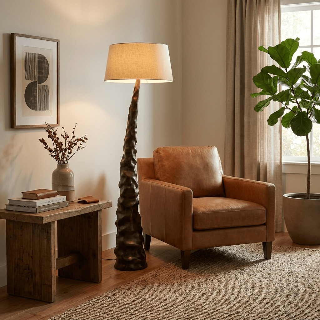 Maelcaris Sculpted Peak Floor Lamp