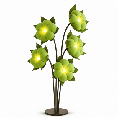 Sylvianne Green Blossom Floor Lamp