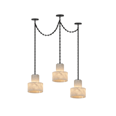 Leocadie Multi-Tier Chain Drum Pendant Lamp