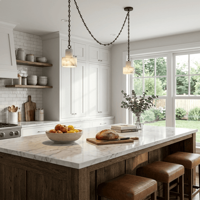 Leocadie Multi-Tier Chain Drum Pendant Lamp
