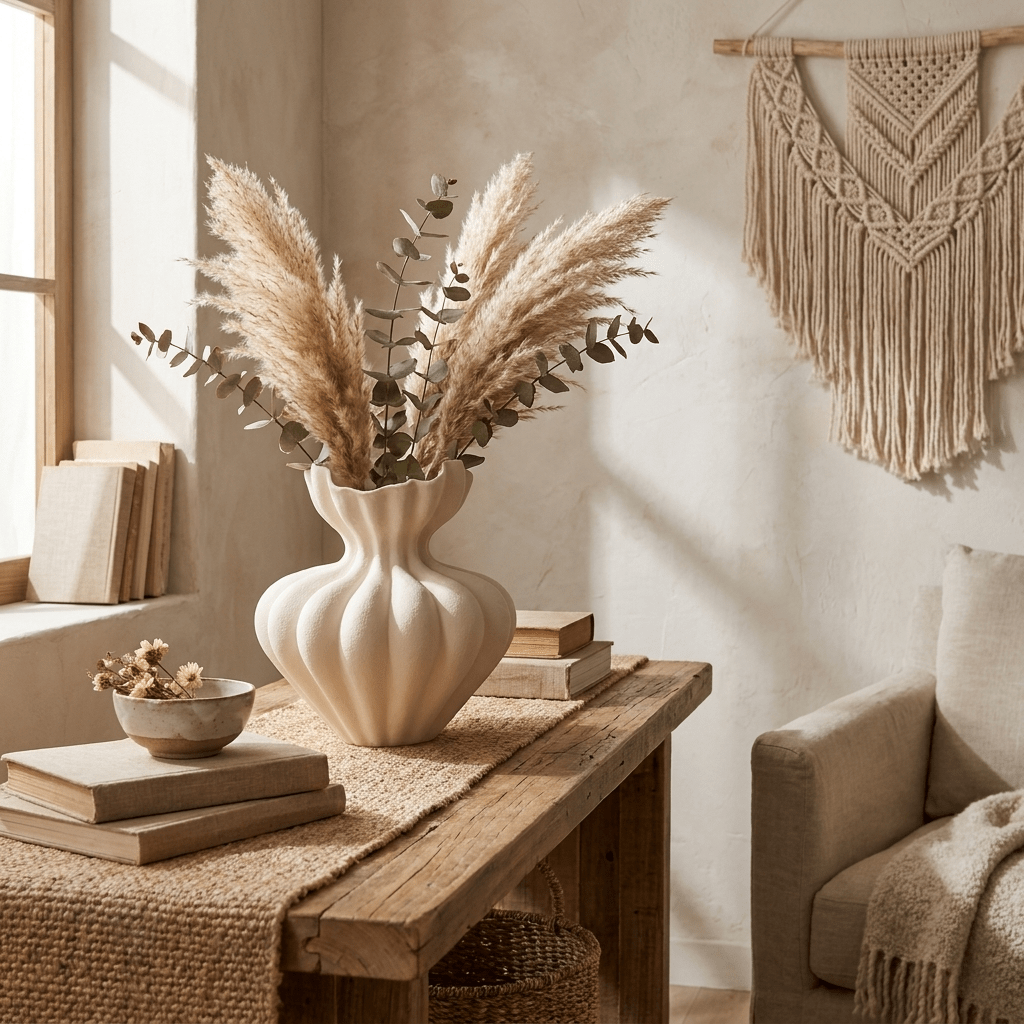 Fluted Bloom Ceramic Vase