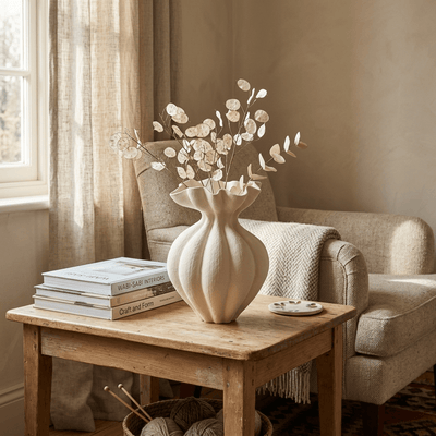 Fluted Bloom Ceramic Vase