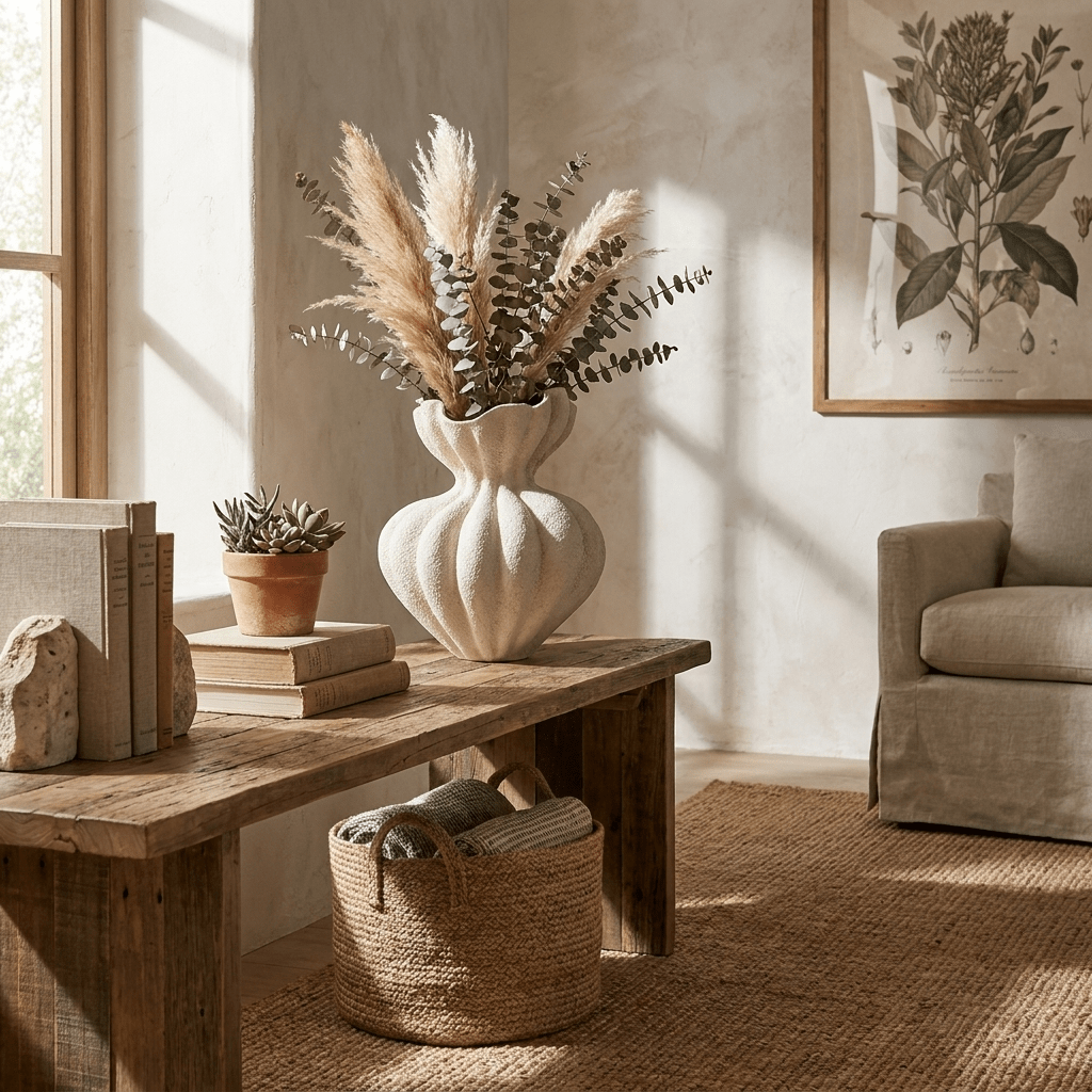 Fluted Bloom Ceramic Vase
