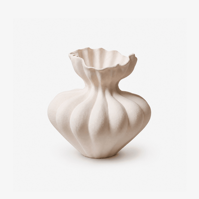 Fluted Bloom Ceramic Vase