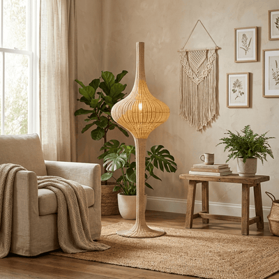 Onion Rattan Floor Lamp
