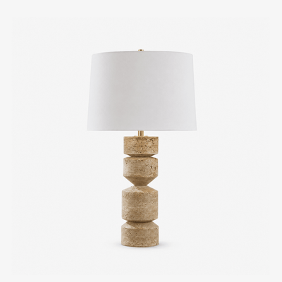 Tessara Travertine Table Lamp