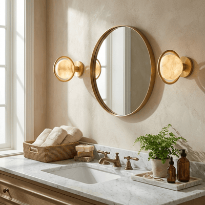 Alberira Ring Alabaster Wall Lamp