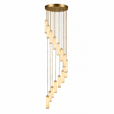 Albalaine Column Alabaster Staircase Chandelier