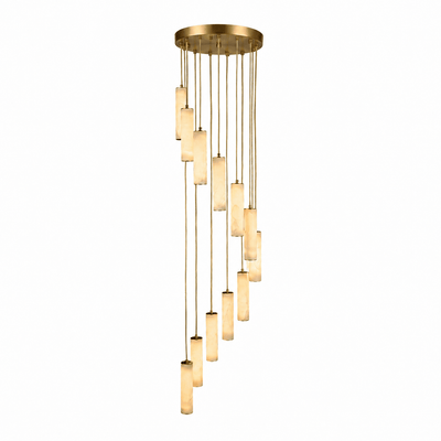 Albalaine Column Alabaster Staircase Chandelier