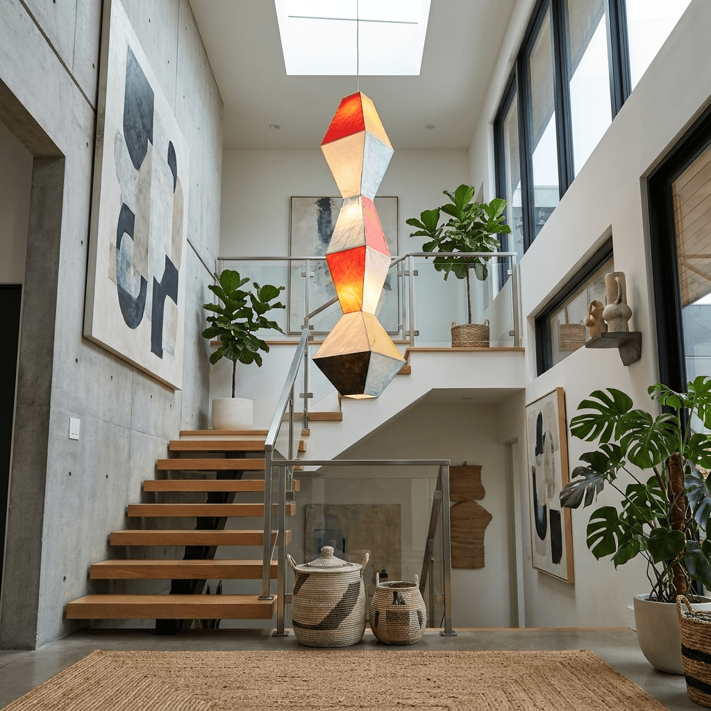 Mavelle Geometric Rice Paper Pendant Lamp