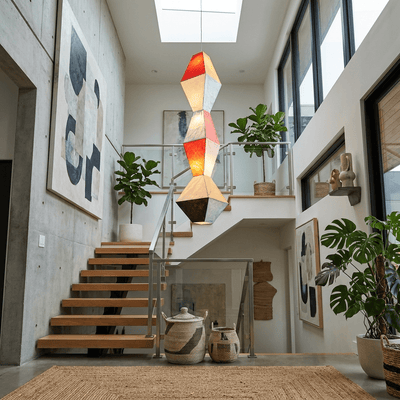 Mavelle Geometric Rice Paper Pendant Lamp