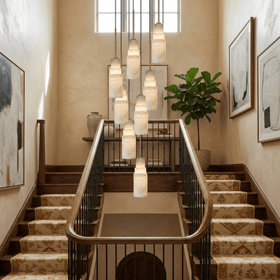 Eirelira Alabaster Cluster Chandelier